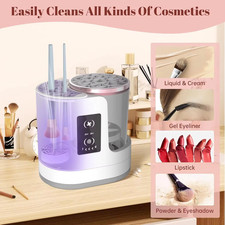 3 in 1 Electric Makeup Brush Cleaner Machine with Makeup Brush Dryer-Holder
