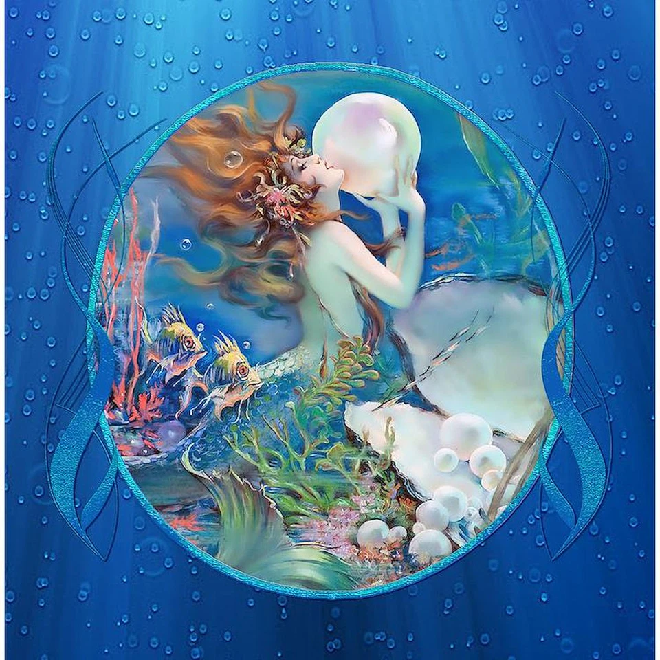 Cortina de Ducha Derecha CafePress Clive Erótica Perla Sirena (1223221178) Foto 2 de 3