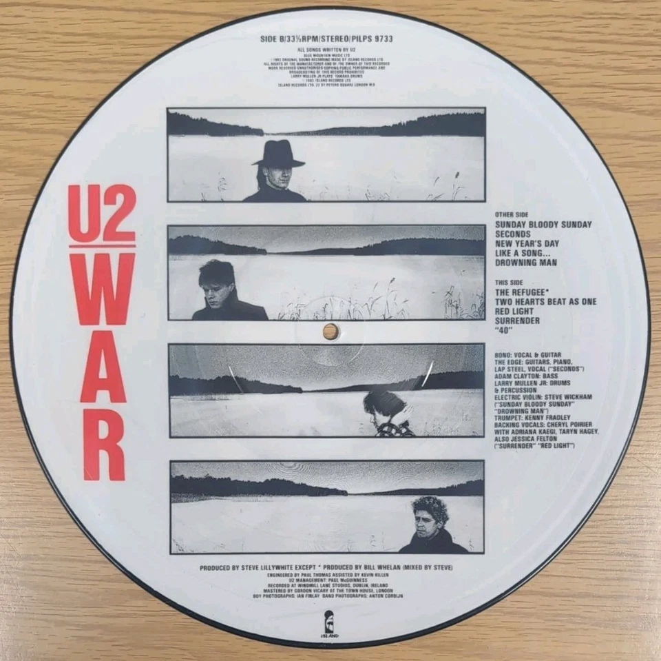 U2 - War (1983) Island – 9733 vinyl LP picture disc Black Rim NEW/Unplayed - Image 2 of 3