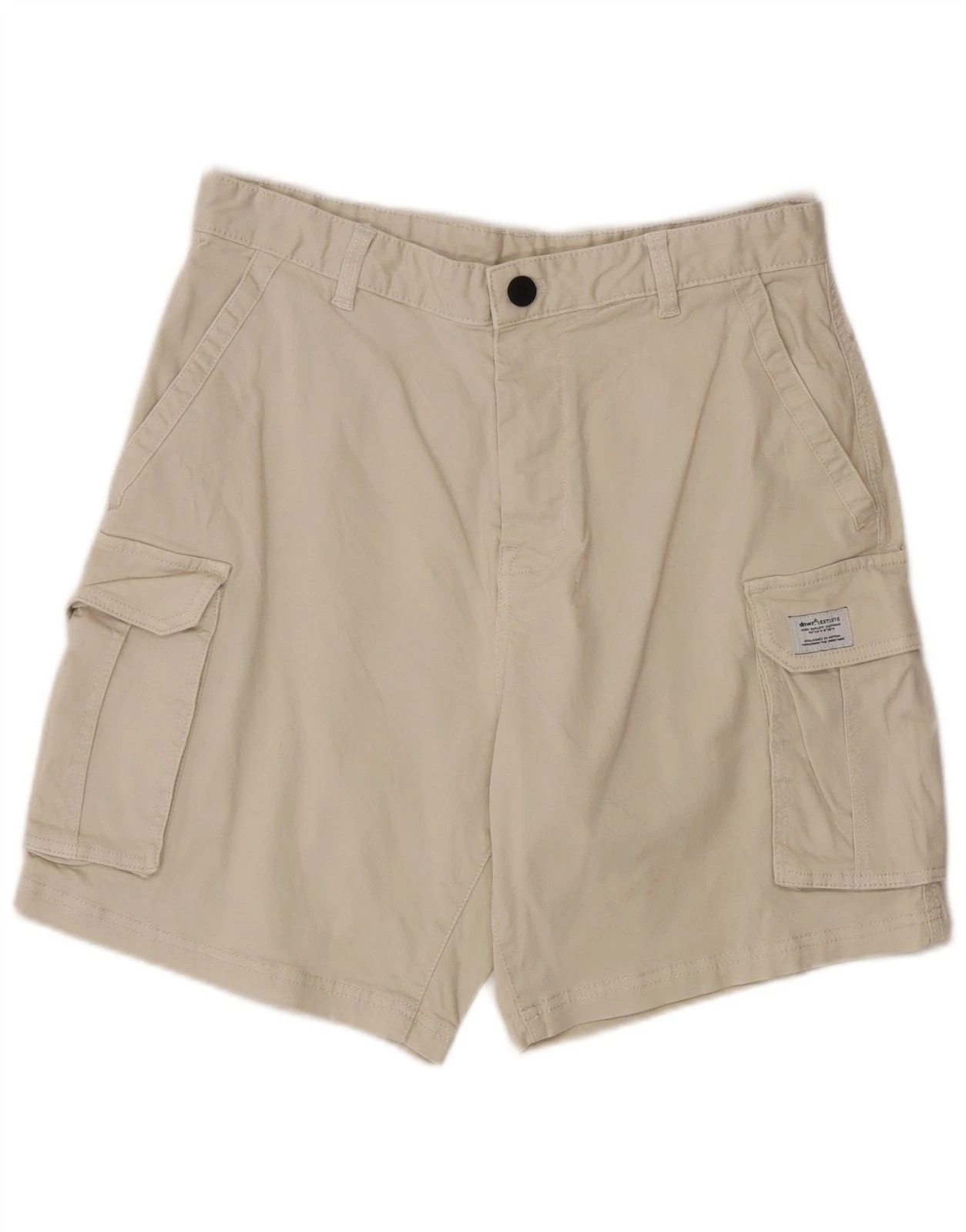 Zara Mens Cargo Shorts EU 40 Medium W31 Beige Cotton CJ17