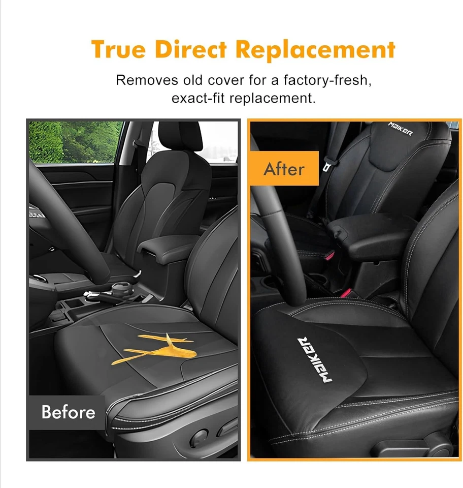 Driver Seat Bottom Replacement Cover Leather For Jeep Wrangler JK 2007-2017 Trim - Imagem 3 de 4