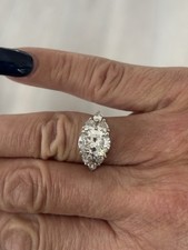 QVC Diamonique Sterling Silver Ring Size K