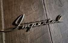 Chrysler Imperial Emblem Badge Script Trim Metal Chrysler Imperial Emblem Badge Script Trim Metal