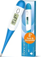 Boncare 10 Seconds Oral Thermometer for Adults and Kids - Accurate & Safe Rectal