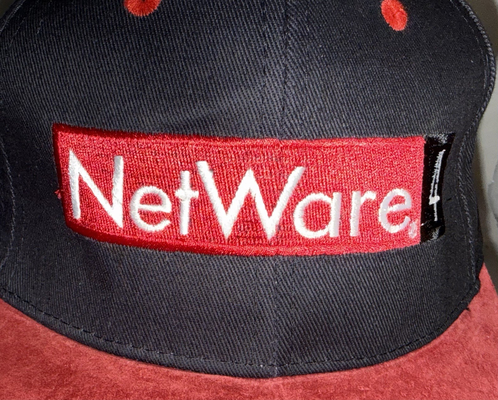 NETWARE 4 HAT CAP ADJUSTABLE STRAPBACK BLACK RED … - image 2
