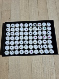 Lotto 70 barattoli gemme naturali sfuse sfaccettate miste collezione