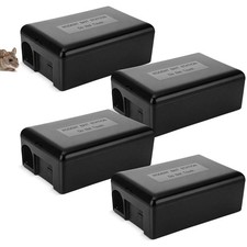 4 Pack Rat Bait Station with Key, Heavy Duty Lockable Mouse Bait Station Tamp...