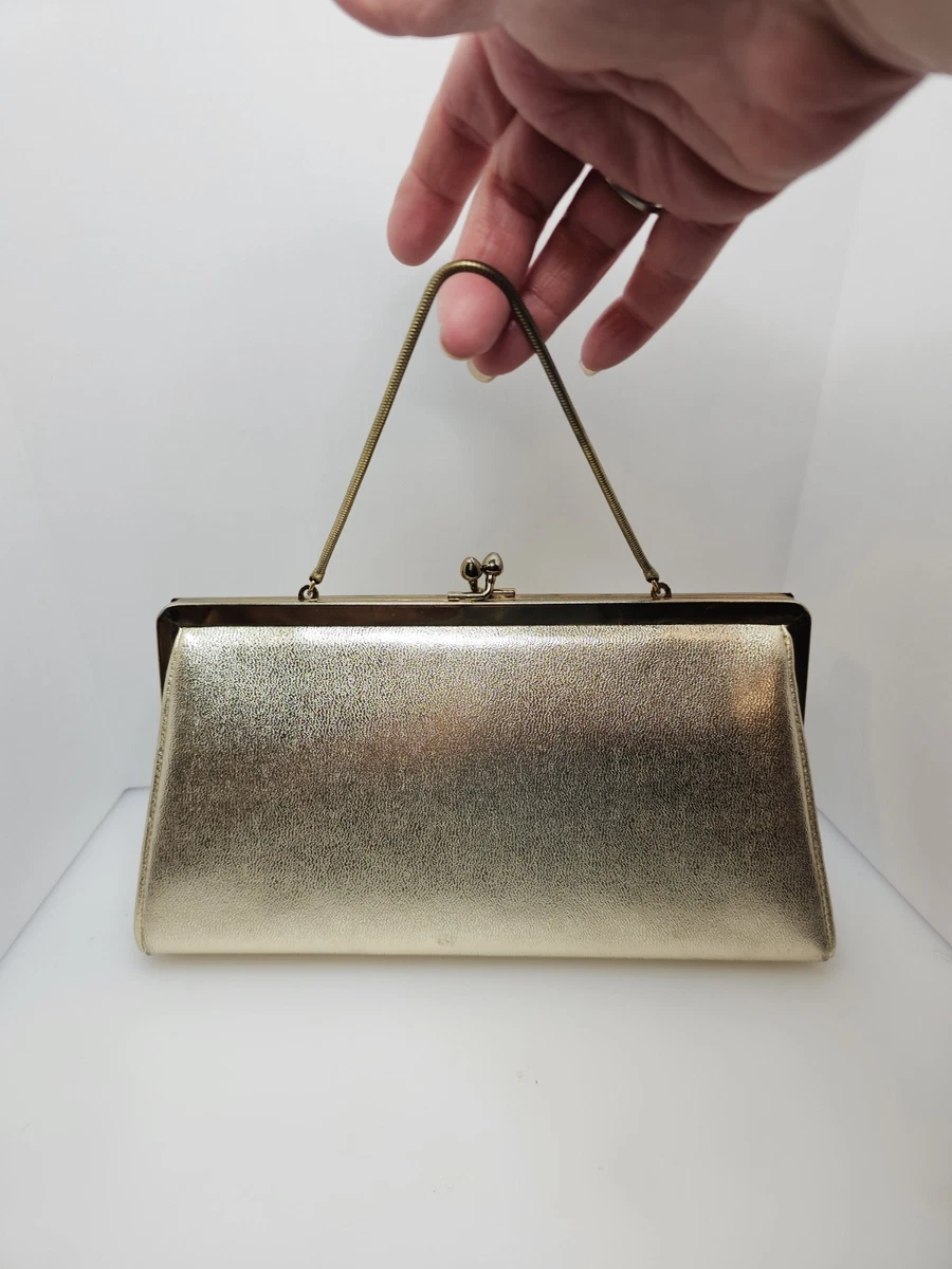 Leather Evening Bags Gold Vintage Bags, Handbags & Cases for  display picture 3