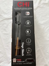 CHI Tourmaline Ceramic Series 1" Flat Iron Onyx Black Adjustable Heat