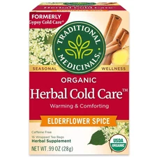 Traditional Medicinals - Organic Herbal Cold Care Tea - 16 Bags (EXPIRE 10/2025)