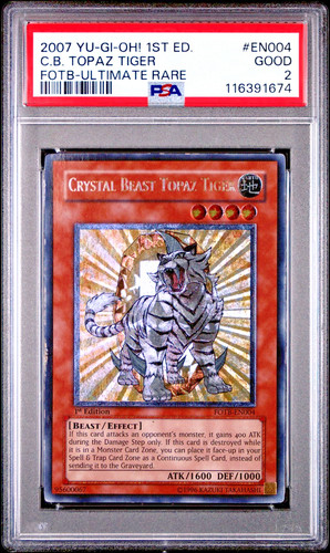 Crystal Beast Topaz Tiger - Force of the Breaker - Ultimate Rare 1st Edition