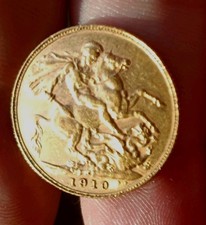 1910C KING EDWARD V11 GOLD SOVEREIGN OTTAWA MINT CANADA R2 MARSH VERY RARE