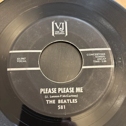 The Beatles Please Please Me Vee-Jay 45 Black Label 45 Record