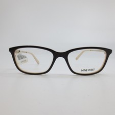Nine West NW5157 Brown Cream Rectangular Eyeglass Frames Women 50-15-135 NW 5157