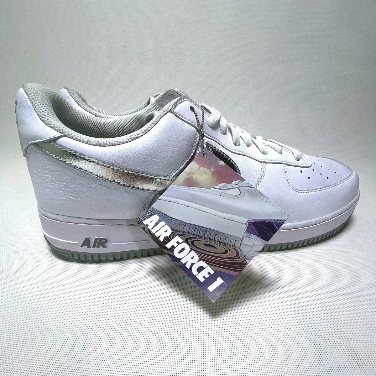 Preços baixos em Nike Air Force 1 '07 Low White Metallic Silver | eBay