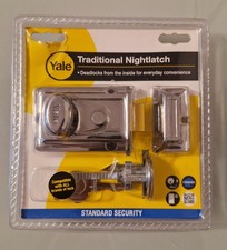 Yale Deadlock Traditional Nightlatch With Keys - Lock Front Door From The Inside