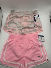 Set Of 2 Girls Running My Shorts Champion SZ Med Summer Colors And Comfort