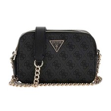 Image of Guess Noelle II Faux Leather Camera BagOne Size Coal GT14560