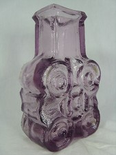 Cool 70´s Pop Art Design glass vase Walther Glas  21 cm /   70´s Glas vase