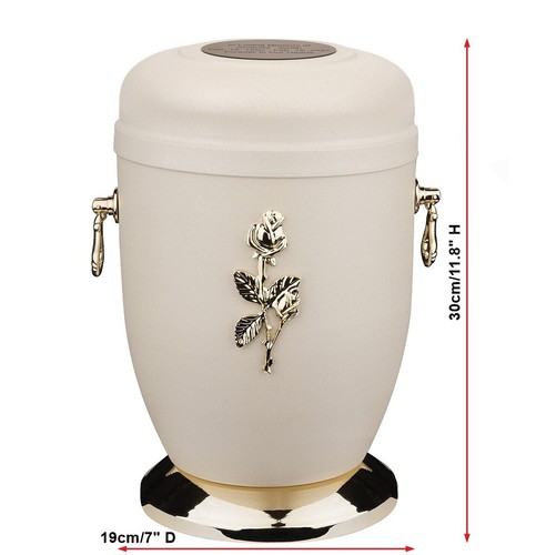 Beautifu Metalen Urn voor As met Gouden Roos Begrafenis Urn voor Volwassene - Imagen 5 de 9