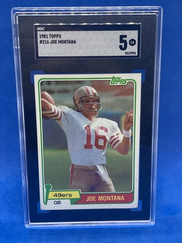 1981 Topps - Joe Montana #216 (RC) SGC 5