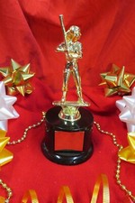 Metal-BASEBALL SOFTBALL Figure Trophy Award female, girls,#3 Black Base FastShip