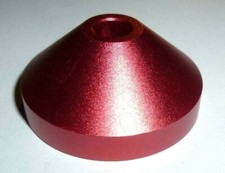 Single Puck / Rot Metallic (Pink)  / Konisch 7" Vinyl Metall Mittelstück Adapter