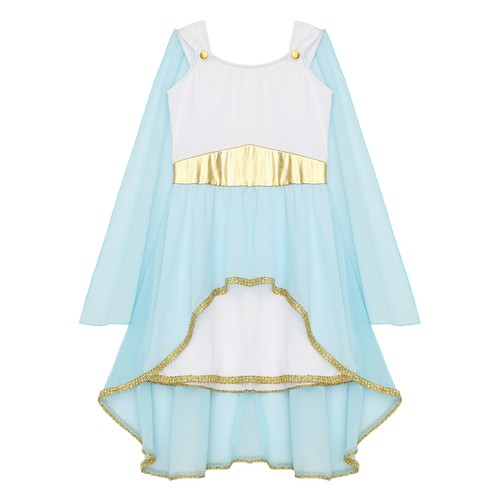 Girl Robe Rome Toga Children Greek Costume Flowy Dress Asymmetrical Uniform - Picture 10 of 56