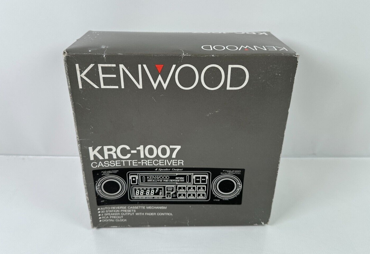 NEW) Vintage Kenwood KRC-1007 AM/FM Cassette Receiver Radio In Box