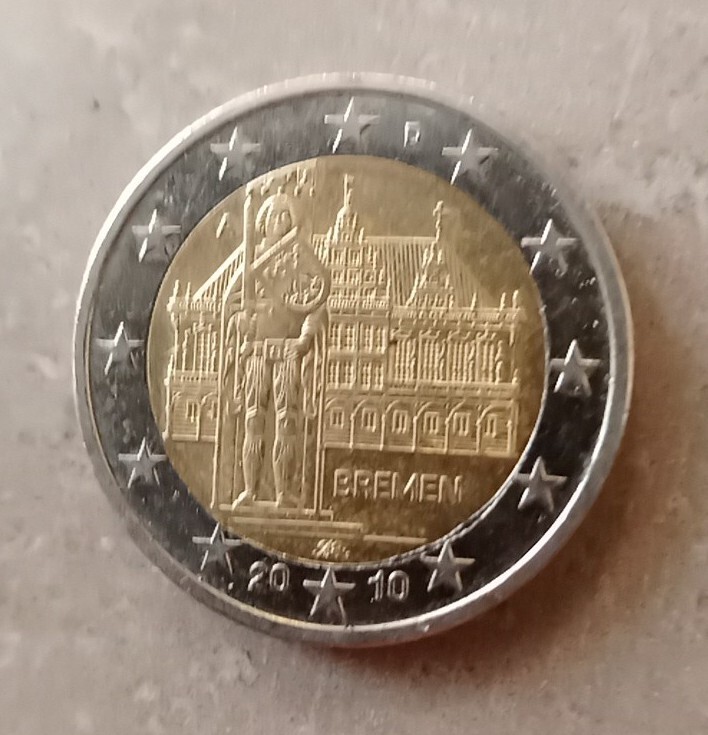 2 Euro - Allemagne - 2010 - A - Bremen -  Hôtel De Ville De Brême - Tbe