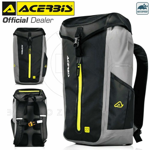 ZAINO TECNICO 22Lt IMPERMEABILE MOTO BICI ACERBIS NO WATER BACKPACK  NERO/GRIGIO | eBay