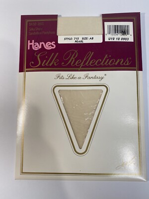 Vintage Hanes Silk Reflections Silky Sheer Pearl AB Pantyhose NOS