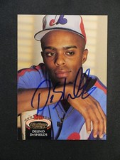 DELINO DeShields Stadium Club 1992 Auto Hand Signed AUTOGRAPH #505