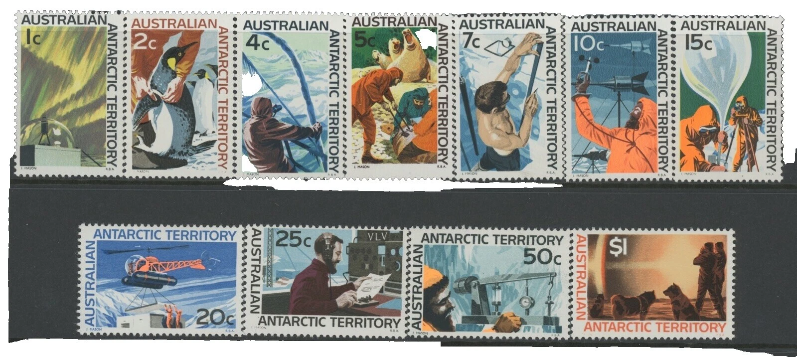 Goma original sellos Antártico Australiano