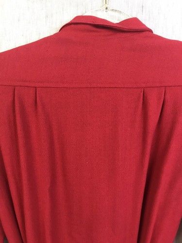 Camicia donna vintage Nipon Boutique lana taglia 6 rossa cintura vita DIFETTO - Foto 8 di 11