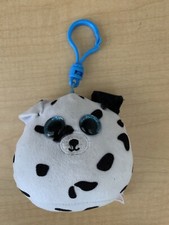 TY Mini Beanie Squish-A-Boos Plush FETCH the Dalmatian Dog (3 inch) Key Clip