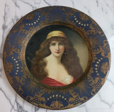 VIENNA ART PLATE 1905 COBALT BLUE & GOLD ANTIQUE COLLECTIBLE PLATES