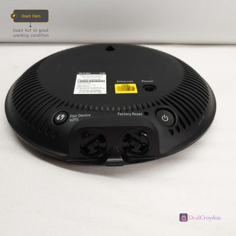 BT SMART HUB 2 WIFI DISC ADD-ON WHOLE HOME WIFI EXTENDER BLACK NO LEGS ...