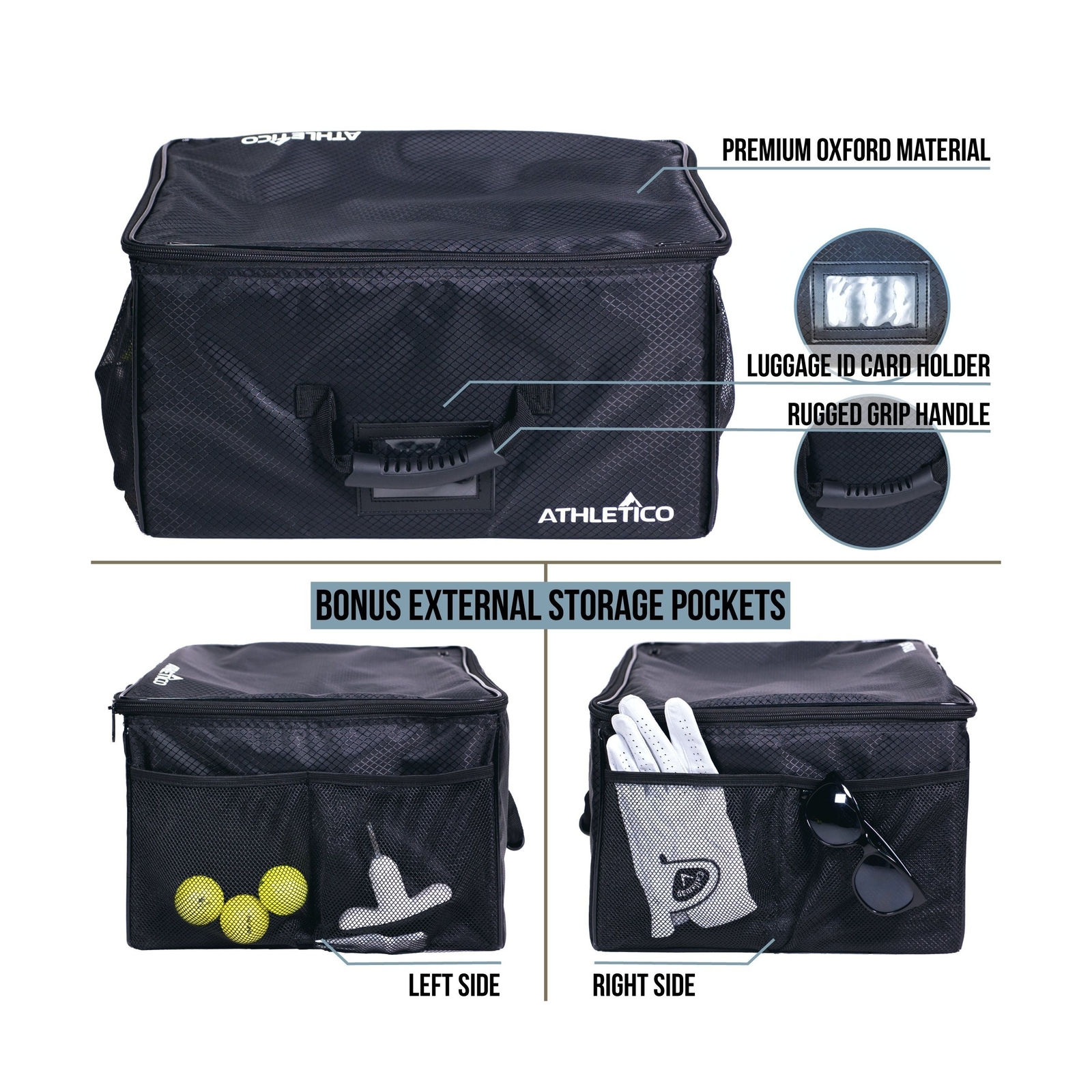 Trunk Organizer Golf Athletico Car Storage Black Accessories Gear