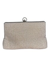 Vintage Metallic Silver Clutch