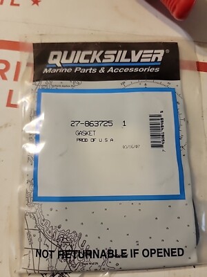 New OEM Quicksilver Mercury Gasket 27-863725 1 863725