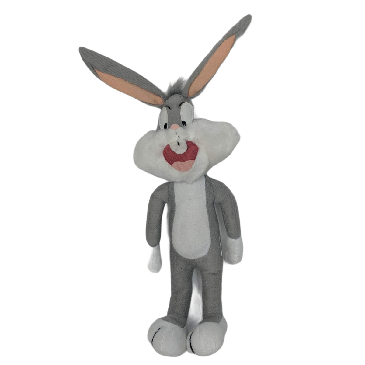 Looney Tunes Bugs Bunny Cartoon Gray White Plush Stuffed Animal 14
