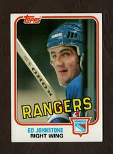 1981-82 Topps Hockey Card #99E Ed Johnstone – New York Rangers 