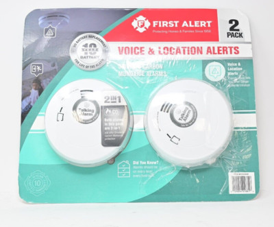 First Alert 10 Year Smoke & Carbon Monoxide Alarm 2-Count Battery