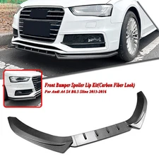 Front Bumper Spoiler Splitter Lip Body Kit For Audi A4 S4 B8.5 Sline 2013-2016