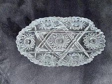 Vintage American ABP Brilliant Cut Glass Saw Tooth Relish/Nut/Candy Dish