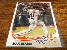 Max Stassi Houston Astros Signed 8x10 Custom Rookie Photo w/ Top Loader AUTO