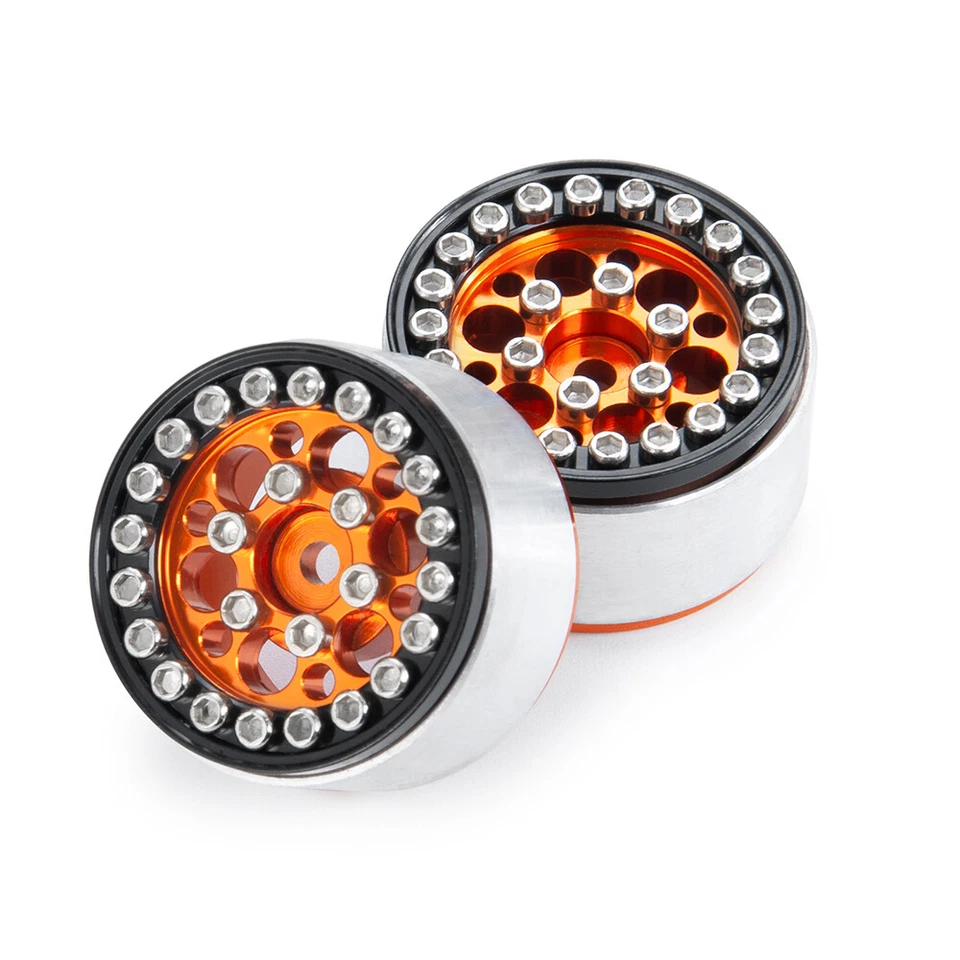 4X Alloy Beadlock Wheel Rim Hub For 1:24 Axial SCX24 AXI90081 AXI00001/2 RC Car - Image 4 of 4