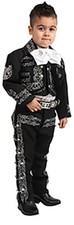 Boys Charro Outfit, Traje de Charro para Nino Color negro 4 pieces 