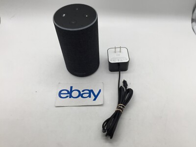 RESET Amazon Echo 2nd Generation Smart Speaker Charcoal W/ ADAPTER FREE SHIPPING